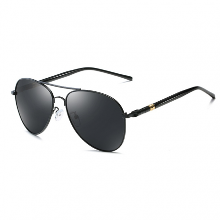 Ochelari de soare Barbati, Polarizati, Protectie UV, Sindre 1099 Aviator, Negru [0]
