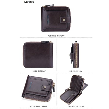 Portofel Barbati, Baellerry, ZX-9255, Maro, 12x10x2.5 cm [1]