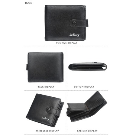 Portofel Barbati, Baellerry, ZX-D1305, Negru, 12x9.5x2 cm [1]