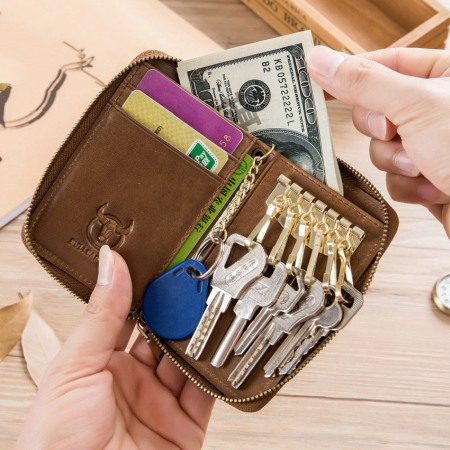 Portofel Barbati, Bullcaptain, BC-474, 11x10x2.5 cm Piele naturala [3]