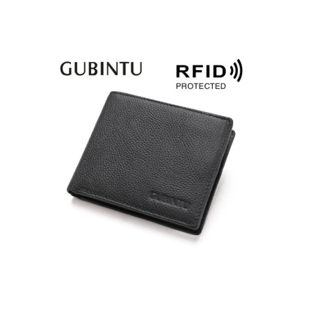 Portofel Barbati, Gubintu GBT-360, Negru, Piele naturala, 11x9.7x1.5 CM [1]