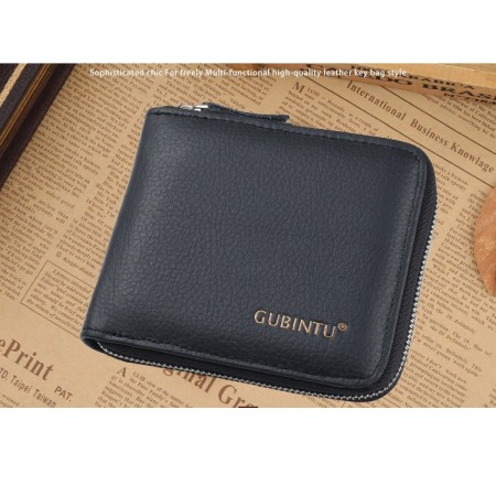 Portofel Barbati, Gubintu, GBT-8045, Negru, 12x10x2.5 cm, Piele naturala [2]