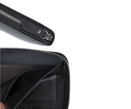 Portofel Barbati, Gubintu, GBT-8045, Negru, 12x10x2.5 cm, Piele naturala [8]