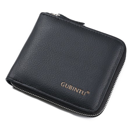 Portofel Barbati, Gubintu, GBT-8045, Negru, 12x10x2.5 cm, Piele naturala [0]