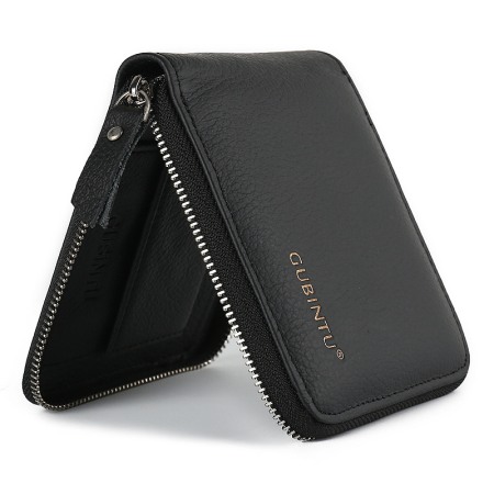 Portofel Barbati, Gubintu, GBT-8045, Negru, 12x10x2.5 cm, Piele naturala [5]