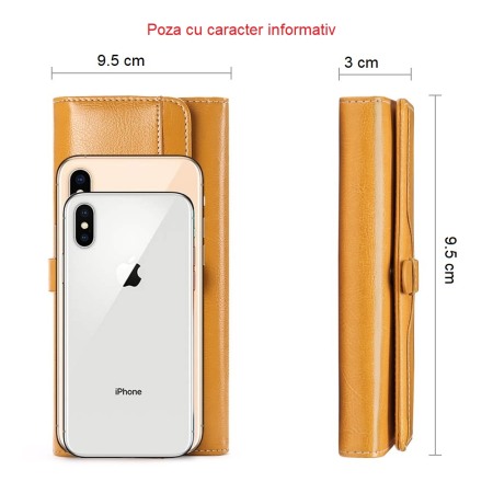 Portofel Dama, AVAMSI, BQ-5160, Negru, 19.5x9.5x3 cm cm Piele naturala [3]