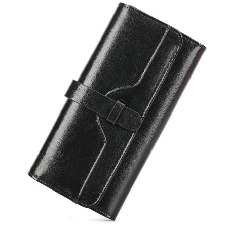 PORTOFELE DAMA - Portofel Dama, AVAMSI, BQ-5160, Negru, 19.5x9.5x3 cm cm Piele naturala