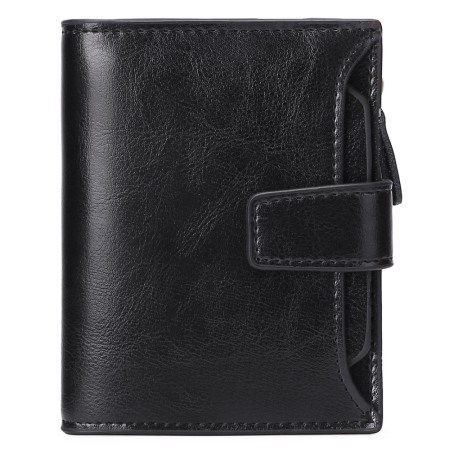 PORTOFELE DAMA - Portofel Dama, AVAMSI, BQ-5191, Negru, 12x10x3 cm Piele naturala