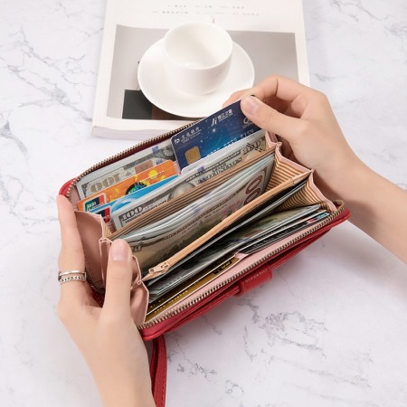 Portofel Dama, AVAMSI, KXM-C273-4, Rosu , 19X10X2.5cm [3]