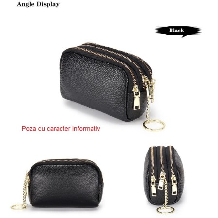 Portofel Dama, AVAMSI, YT-0015, 13x7.5x5.5 cm, Piele naturala [2]