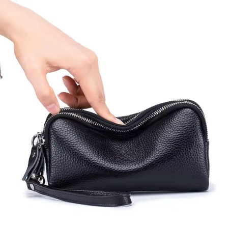 Portofel Dama, AVAMSI, YT-003, Negru, 17x9.5x5 cm Piele naturala [4]