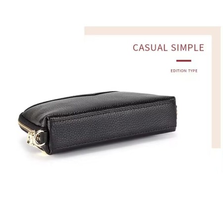 Portofel Dama, AVAMSI, YT-1348, Negru, 19x11x4 cm Piele naturala [5]