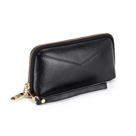 Portofel Dama, AVAMSI, YT-1348, Negru, 19x11x4 cm Piele naturala [2]