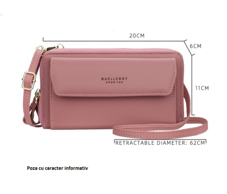 Portofel Dama, Ebba, 4582, Roz, 21X11x4.5cm [5]