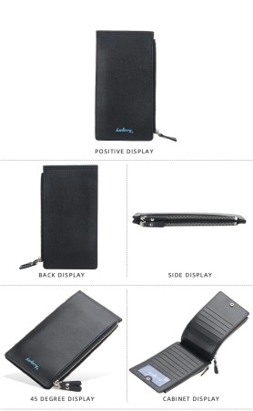 Portofel Unisex, Baellerry, ZX-K830, Negru, 19x11x2 cm [8]