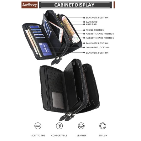 Portofel Unisex, Dama, Barbati, Baellerry, ZX-S6702, 21x11x4 cm [9]