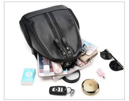 Rucsac dama AVAMSI BS-6701, Negru,  30x35x14 cm [8]