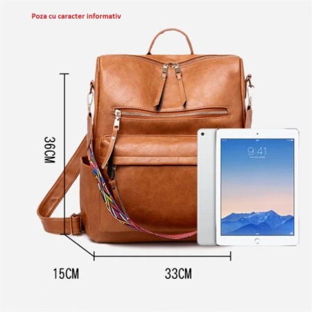 Rucsac dama, AVAMSI, ZLD-0297, 36x33x15 cm [5]