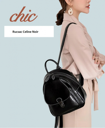 Rucsac dama, Celine Noir, 5039, Negru, 27x22x9.5 cm [3]