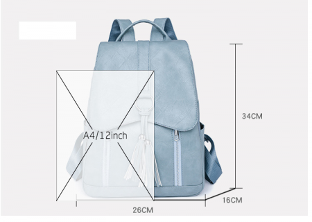 Rucsac dama, Esmeralda, RD776, Negru, 34x26x16 [4]