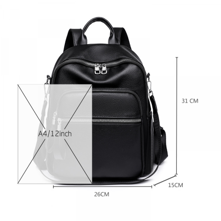 Rucsac dama, Ioana, RD739, Negru, 31x26x15 cm [5]