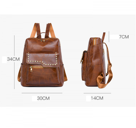 Rucsac dama, Isadora, 5016, Negru, 34x30x14 cm [2]