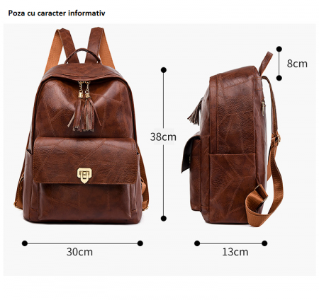 Rucsac dama Kaia, 5020, Negru, 38x30x13 cm [5]