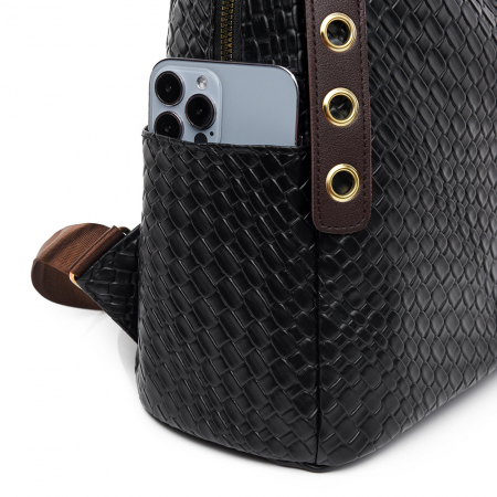Rucsac dama, Sia, RD774, Negru, 33x30x15 cm [16]