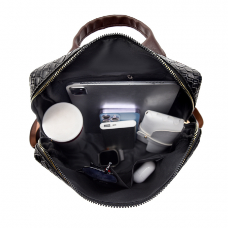 Rucsac dama, Sia, RD774, Negru, 33x30x15 cm [11]