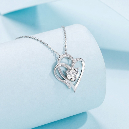 Set Cadou pentru Soție – Colier din Argint 925 cu Pandantiv Inima Eternă, placat cu rodiu, în Cutie Elegantă cu Mesaj Personalizat [4]