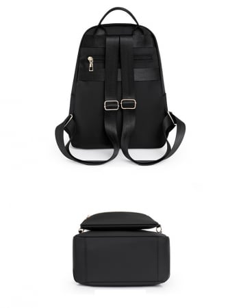 Set Rucsac si Borseta dama Panama, 5414, Negru, 33x13x25 cm [10]