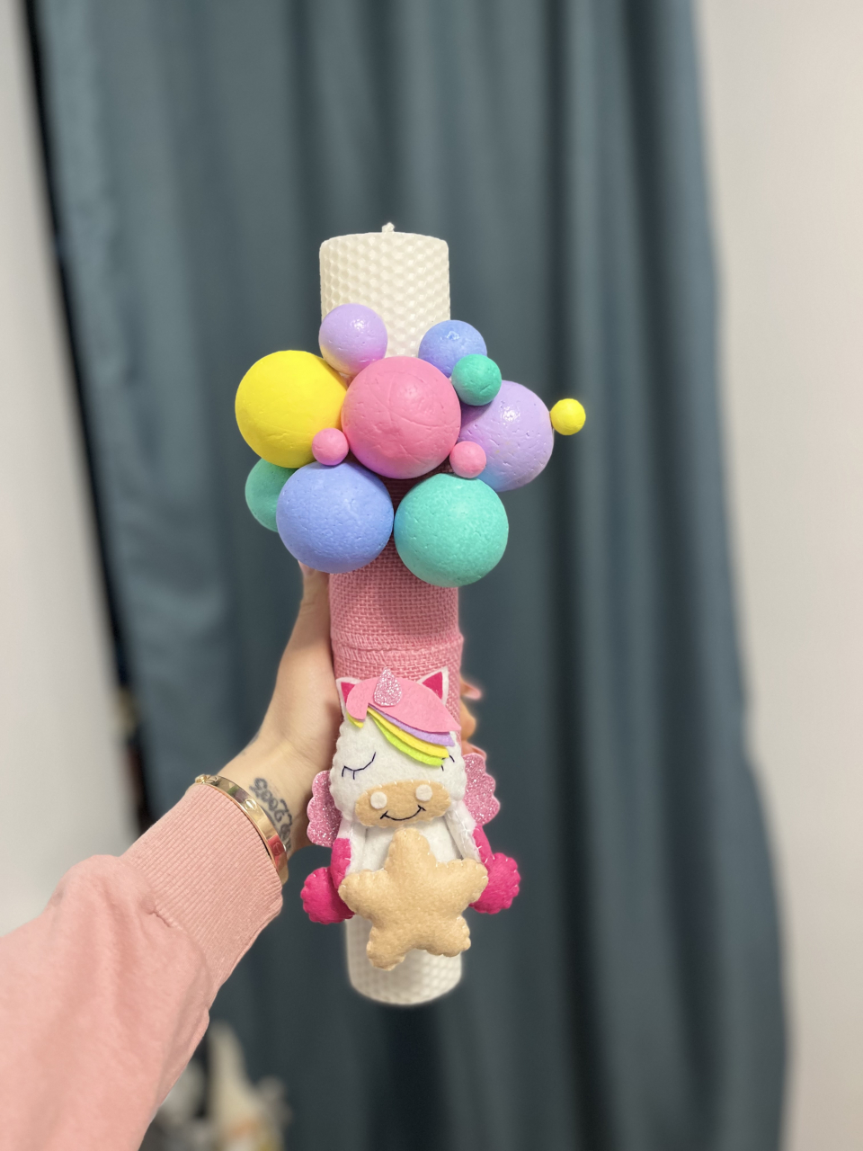 Lumânare de botez Rainbow Unicorn [2]