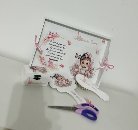 Seturi pentru taierea moțului / ruperea turtei - Set personalizat pentru ruperea turtei - Pink Fantasy