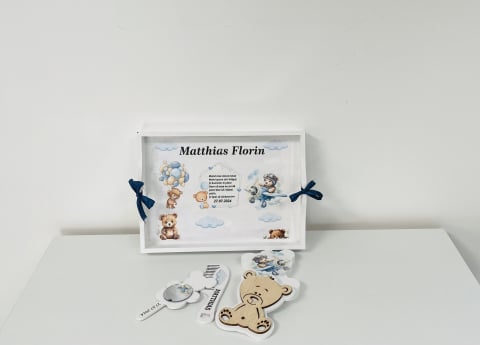 Seturi pentru taierea moțului / ruperea turtei - Set personalizat, pentru taierea motului - Blue Sky