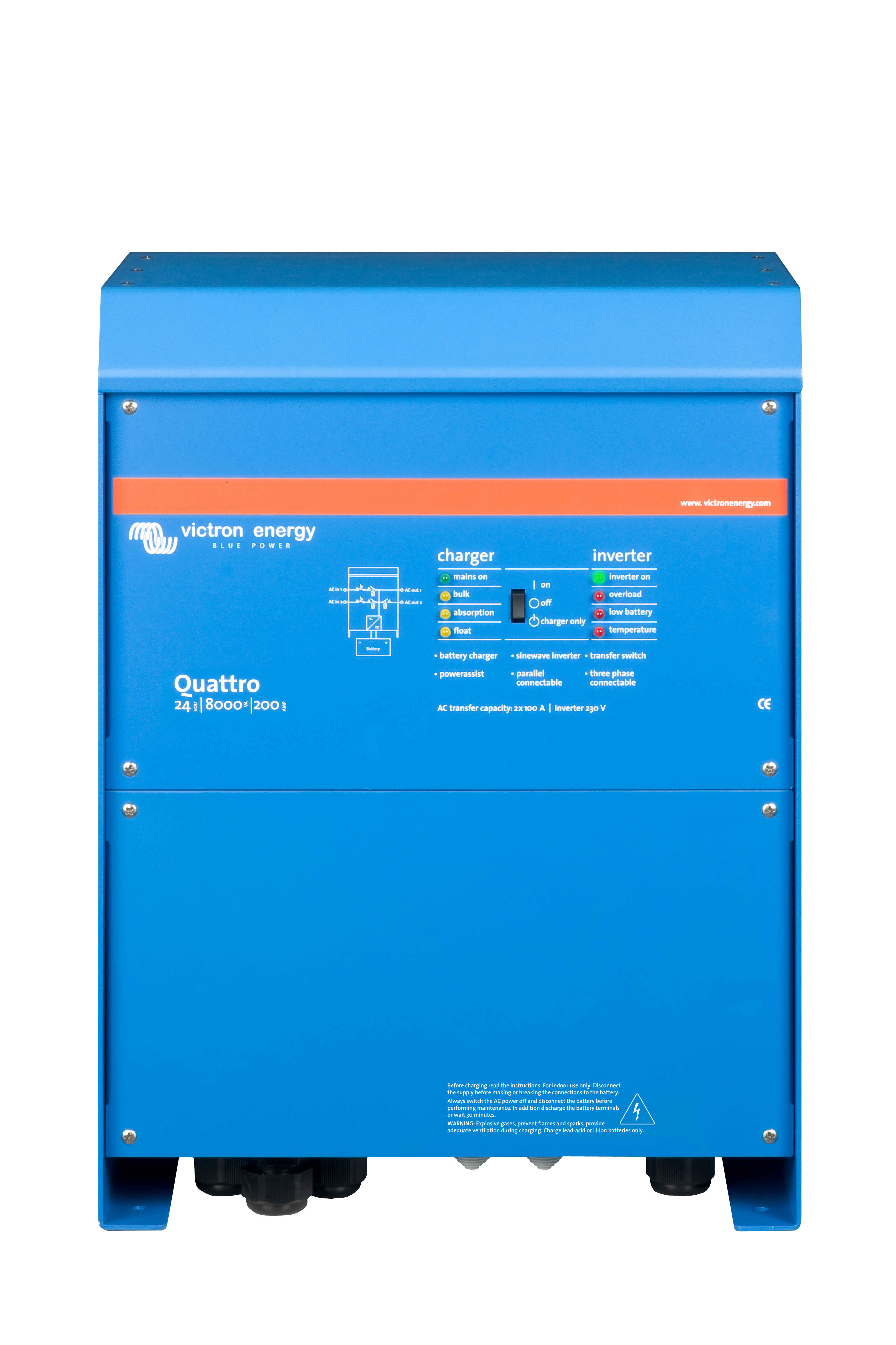 Invertoare - Invertor incarcator Quattro 24V 8000VA 200A 230V VE Bus