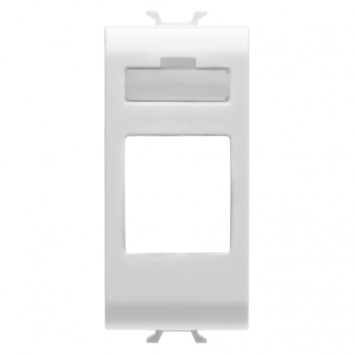 Adaptor alb lucios pentru conector de date AMP Keystone Jack cu 1 modul [2]
