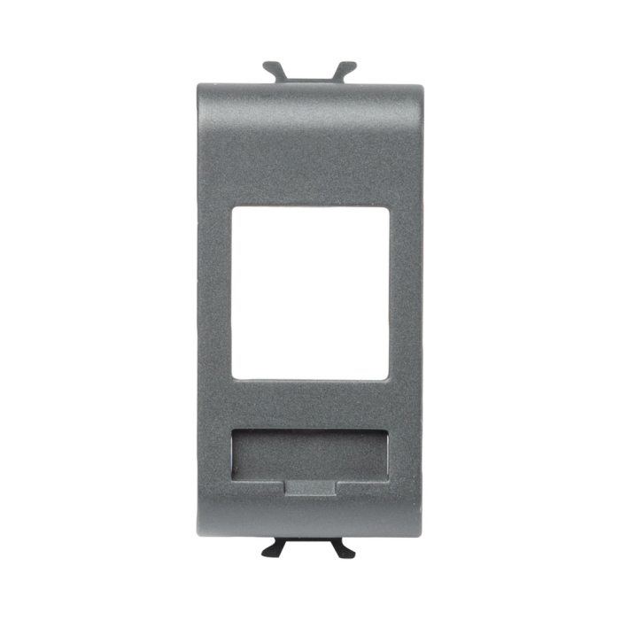 Adaptor negru satinat de 1 modul pentru conector de date AMP Keystone Jack [2]