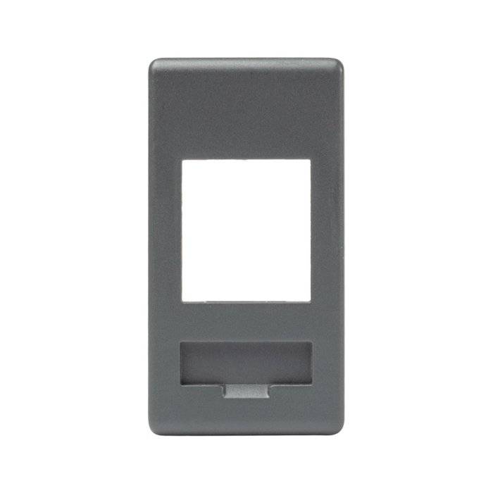 Adaptor negru de 1 modul pentru conector de date AMP sau Keystone Jack [2]