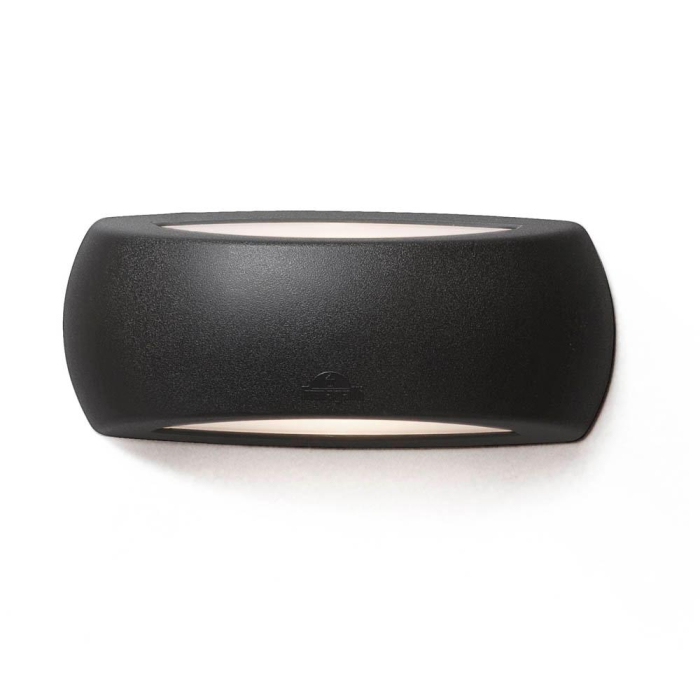 Aplica exterior neagra cu difuzor opal si iluminare sus jos [2]