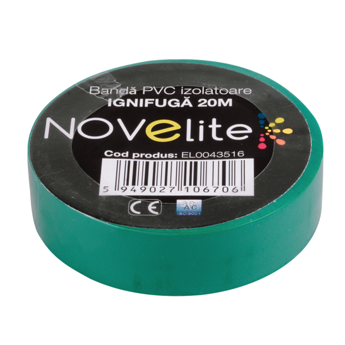 Banda izolatoare ignifuga din PVC verde cu rola de 20 m [2]