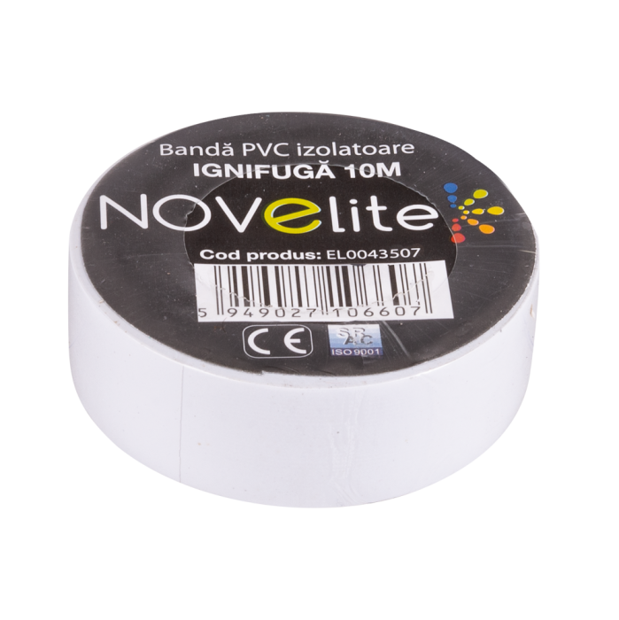 Banda izolatoare ignifuga din PVC alba rola 10 m [2]