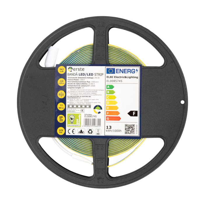 Banda LED COB 24V 13W pe metru 6400K IP20 rola 5 m pentru iluminat interior [2]