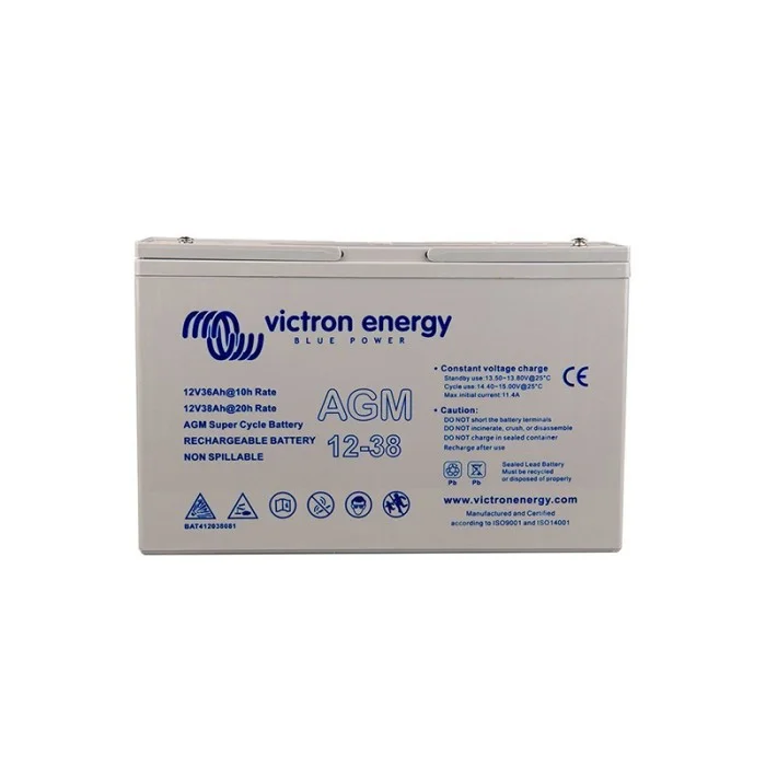 Baterie AGM Super Cycle 12V 38Ah cu terminale M5 [2]