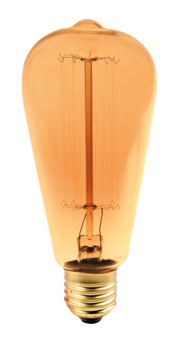 Bec incandescent decorativ Edison ST48 60W cu dulie E27 si sticla clara [2]