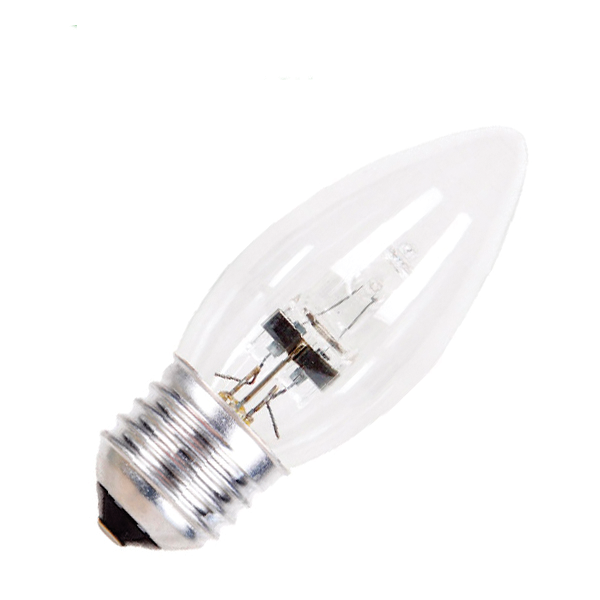 Bec halogen lumanare 28W cu dulie E27 si finisaj clar [2]
