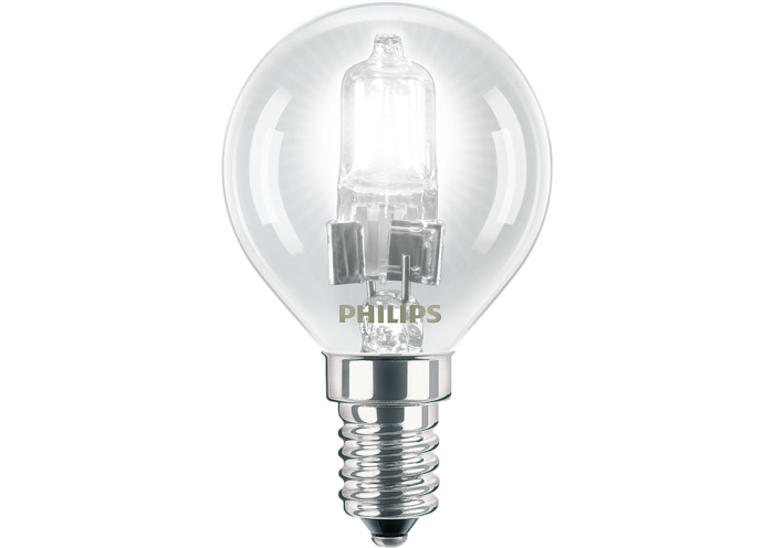 Bec halogen clar sferic P45 18 W cu soclu E14 [2]