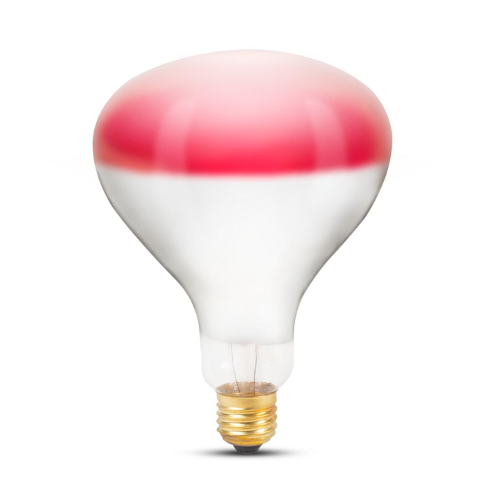 Bec infrarosu rosu R125 150W cu dulie E27 [2]