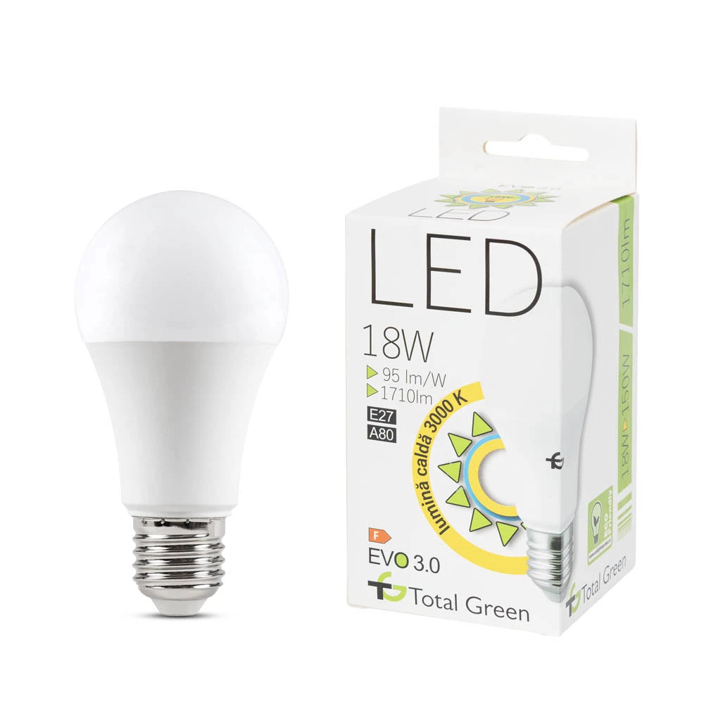 Bec LED A75 18W cu dulie E27 si lumina calda 3000K [2]