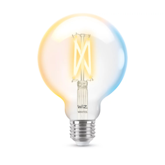 Bec LED inteligent cu filament vizibil, sticla transparenta, forma glob G95 si soclu E27 [2]