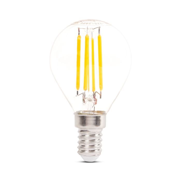 Bec LED cu filament sferic G45 4W cu soclu E14 si lumina calda 2700K [2]